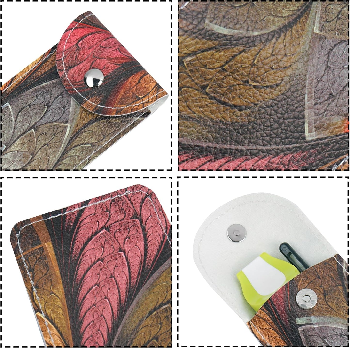 LIZIMANDU Recorder Instrument for Beginner Kids Adults,8-Hole Soprano Descant Recorder Music Flute with with Cleaning Rod & Leather Case For School Student Home Entertainment(2-Orange Flower)