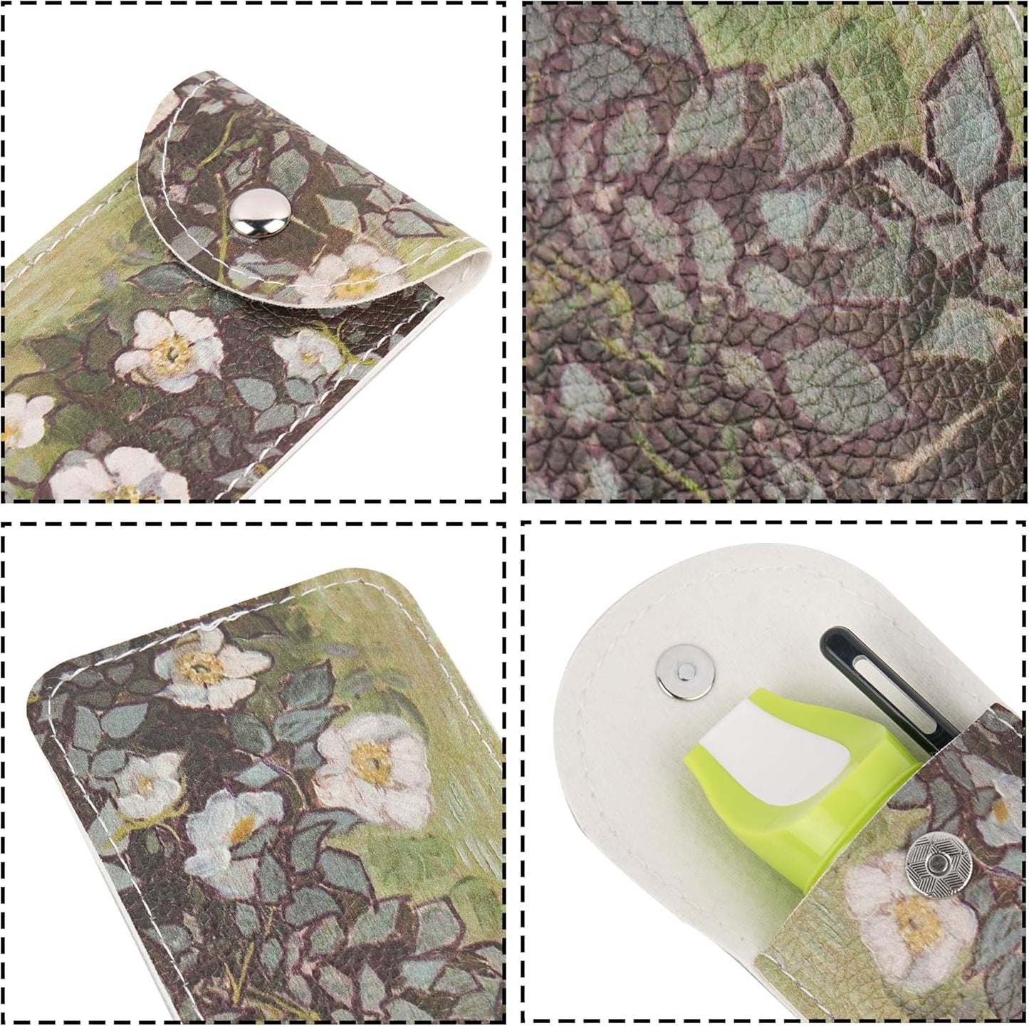 Recorder Instrument for Beginner Adults,8-Hole Soprano Descant Recorder Music Flute with with Cleaning Rod & Leather Case For Home Entertainment(2-Green Rose)