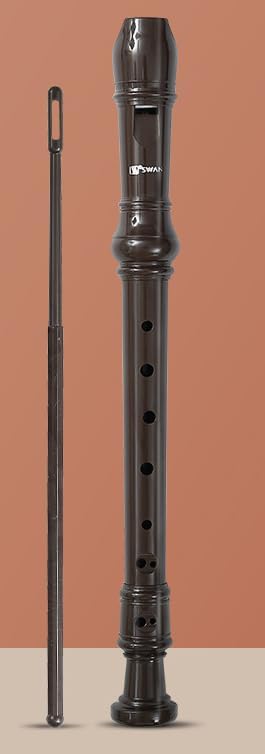 German Fingering, Natural,Soprano Recorders Descant Flute With Cleaning Rod German Style for Chrildren Kids Beginner Graduation or Back to School Gift (Brown eight holes)