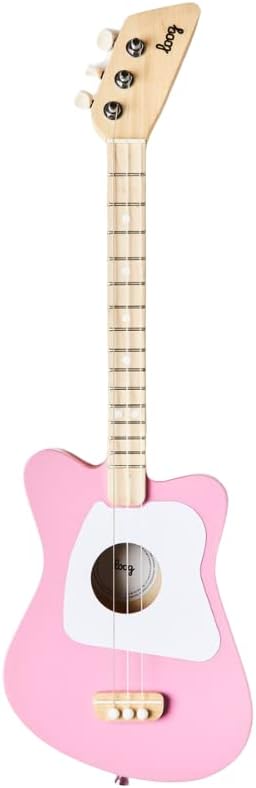Loog Mini Acoustic kids Guitar for Beginners 3-strings Ages 3+ Learning app and lessons included