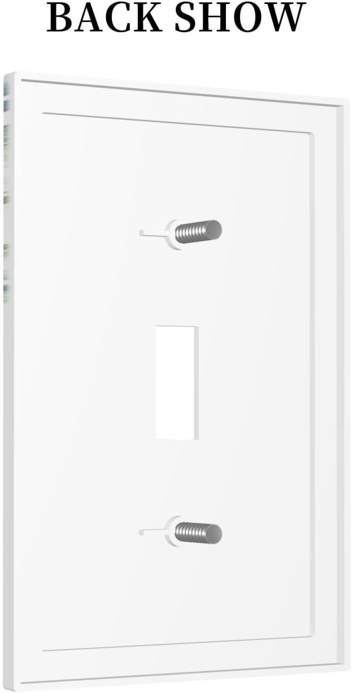 Eucalyptus Leaves Greenery Vine Flowers Simplicity Decorative Light Switch Cover 1 Gang Single Toggle Device Electrical Faceplate Switchplates Decorator Outlet Wall Plate for Bed Room Living Room