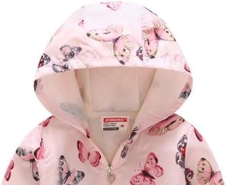 TUIJI Toddler Boys Girls Cartoon Print Zip Jacket Hooded Trench Lightweight Kids Coats Windbreaker Outdoor Cute Dust Coats