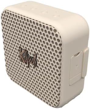 Klipsch The Austin Portable Bluetooth Speaker with a 1.5" Full Range Driver, IP67 dust and Waterproof Rating, 12 Hours of Playtime for a Premium Live Concert Experience - Cream