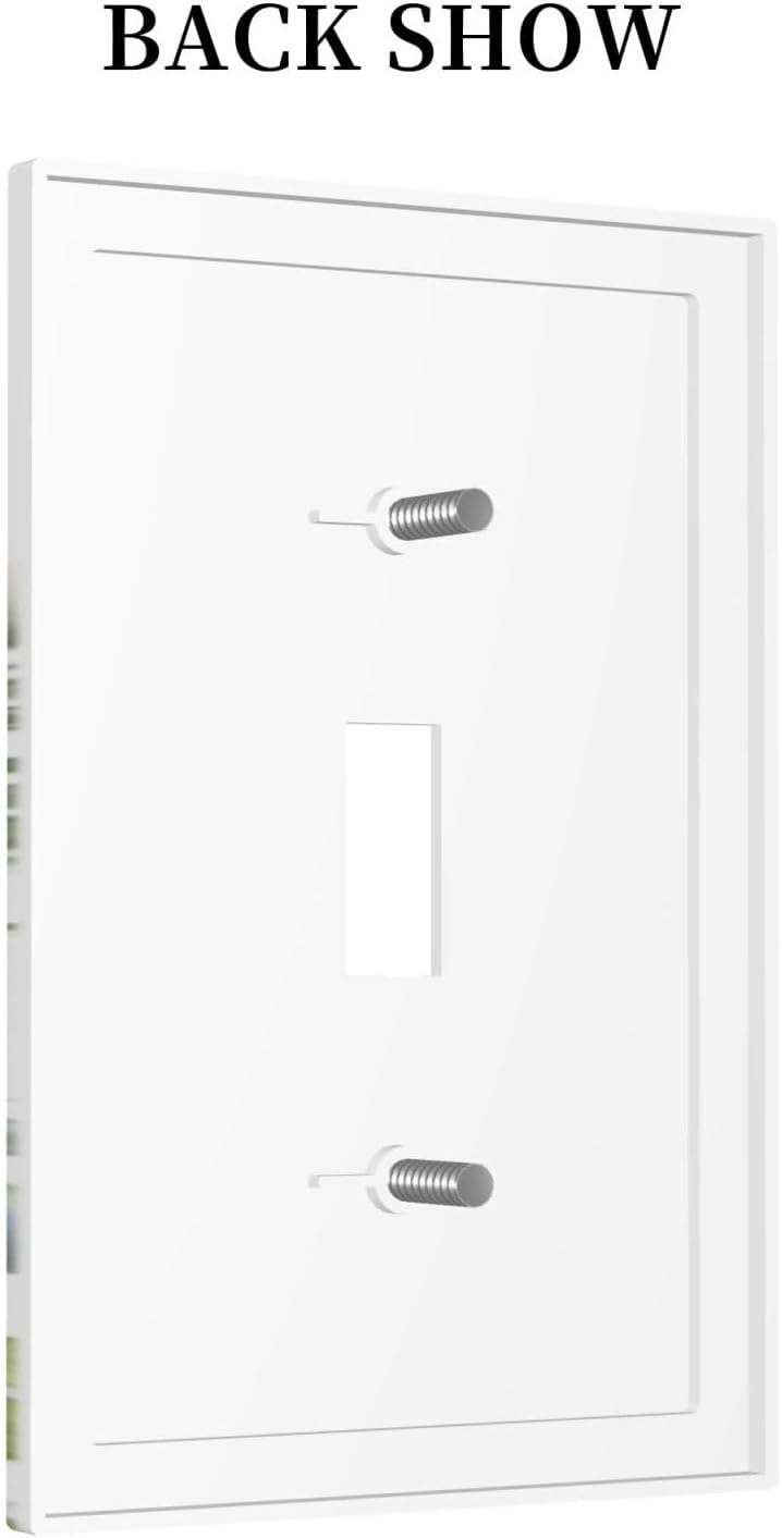 Green Eucalyptus Leaf Plant Herbs Springnature Decorative Light Switch Cover 1 Gang Single Toggle Device Electrical Faceplate Switchplates Decorator Outlet Wall Plate for Bed Room Living Room Decor