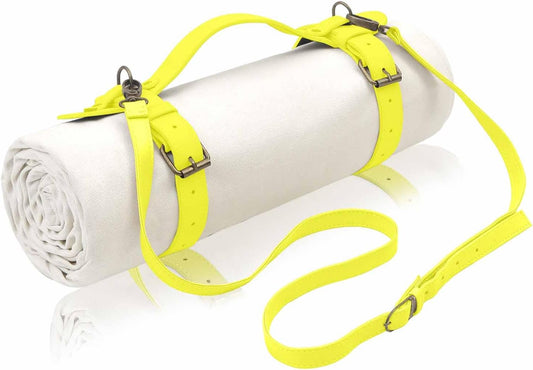 4’9” x 6’3” White Lightweight Water-Resistant Canvas Mat – Picnic, Outdoor, Beach, Park, Camping, Toy Mat