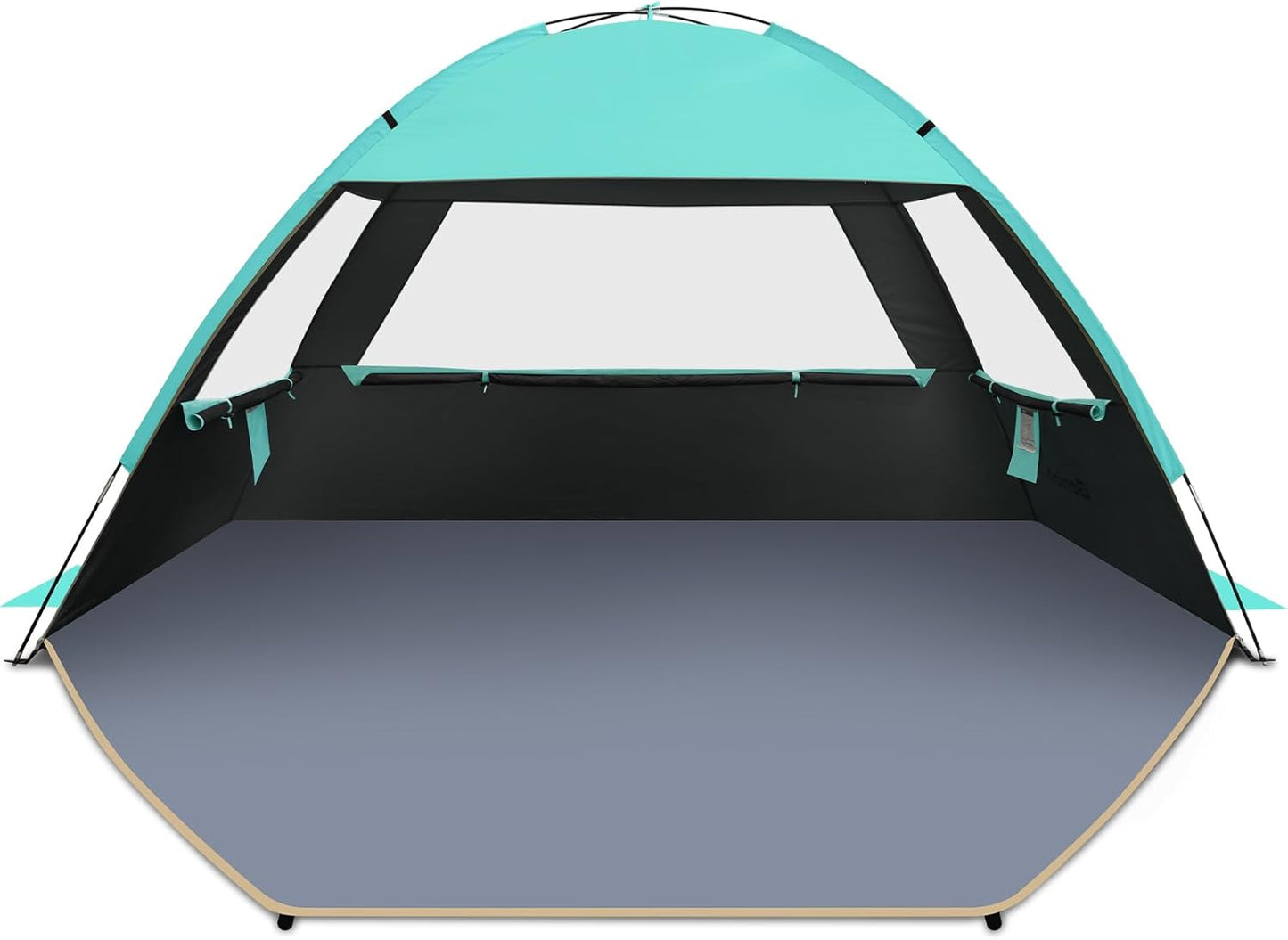 Gorich Beach Tent Sun Shelter for 3/4-5/6-7/8-10 Person with UPF 50＋ UV Protection, Lightweight & Easy Setup Beach Shade Canopy, Portable Beach Shade Tent Beach Cabana