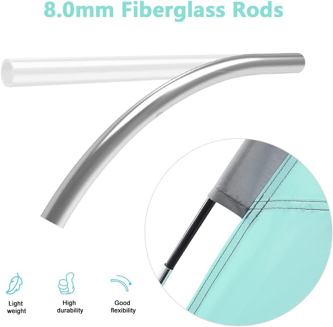 NXONE Beach Tent Sun Shade Shelter for 3/4/6 Person Person with UV Protection, Extended Floor, 3 Mesh Roll Up Windows & 8.0/8.5mm Fiberglass Rods丨Carry Bag Included