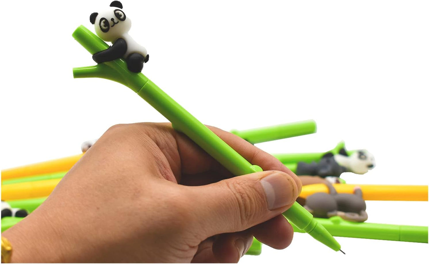 12PCS Cute Animal Pens - 12 Kai Sloth Koala Panda Gel Pens, 0.5mm Black Ink for School, Party & Office