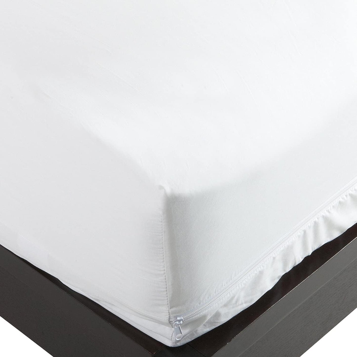 National Allergy Superior 100% Cotton Queen Mattress Protector Zippered - 60" x 80" x 12" - Hypoallergenic Bed Encasement - Breathable Dust Proof Cover - AAFA & Oeko-TEX Standard 100 Certified
