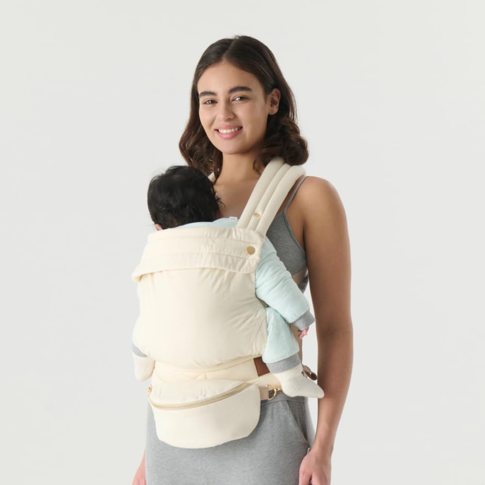 Ergonomic Baby Carrier for Newborns to Toddlers (7-35 lbs) with Adjustable Straps and Belt Bag – Comfortable, Versatile, and Stylish Babywearing Solution