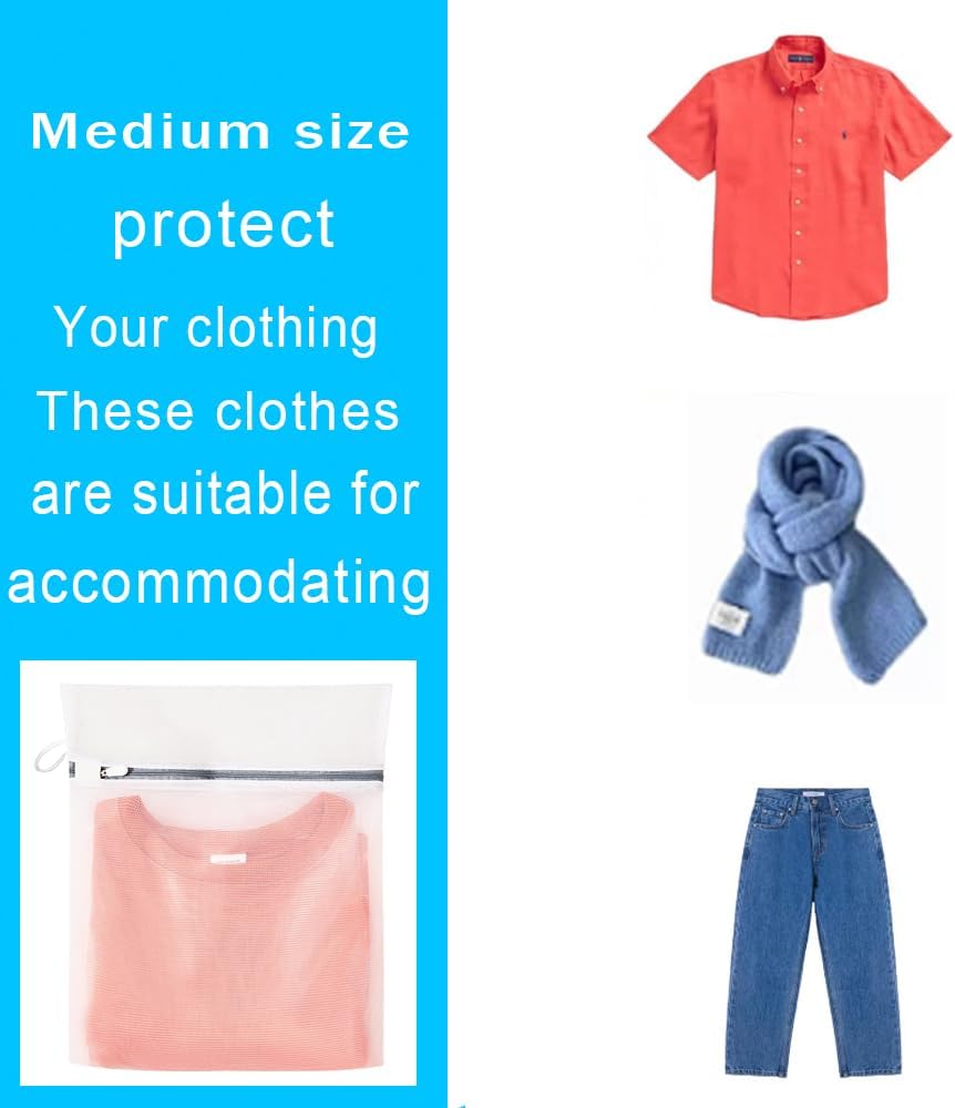 Mesh Laundry Bags for Delicates,with Upgrade the hanging ring,mesh laundry bags for washing machine12 x 16 Inches ﻿ (1 Medium)