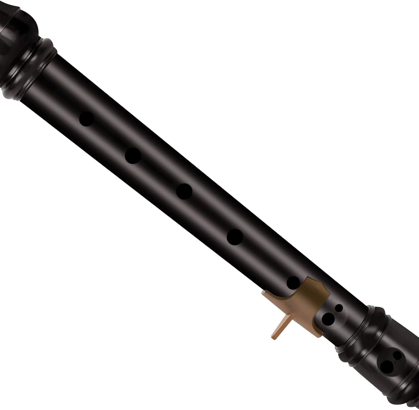 Eastrock Recorder Instrument German Style Soprano Recorder Brown 3 Pieces for Beginners with Cleaning Rod, Fingering Chart, Packing Bag, Thumb Rest