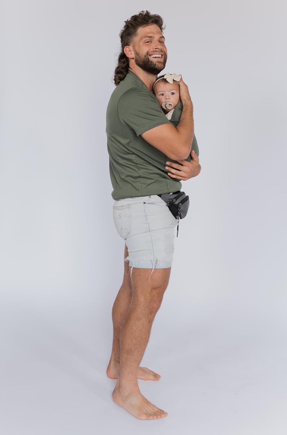 Lalabu The Dad Shirt | Hands-Free Baby Carrier for Dad with Kangaroo Pouch | Engineered for Bonding, Safety, & Comfort for Newborns Up to 15 Lbs. | CPSC Compliant