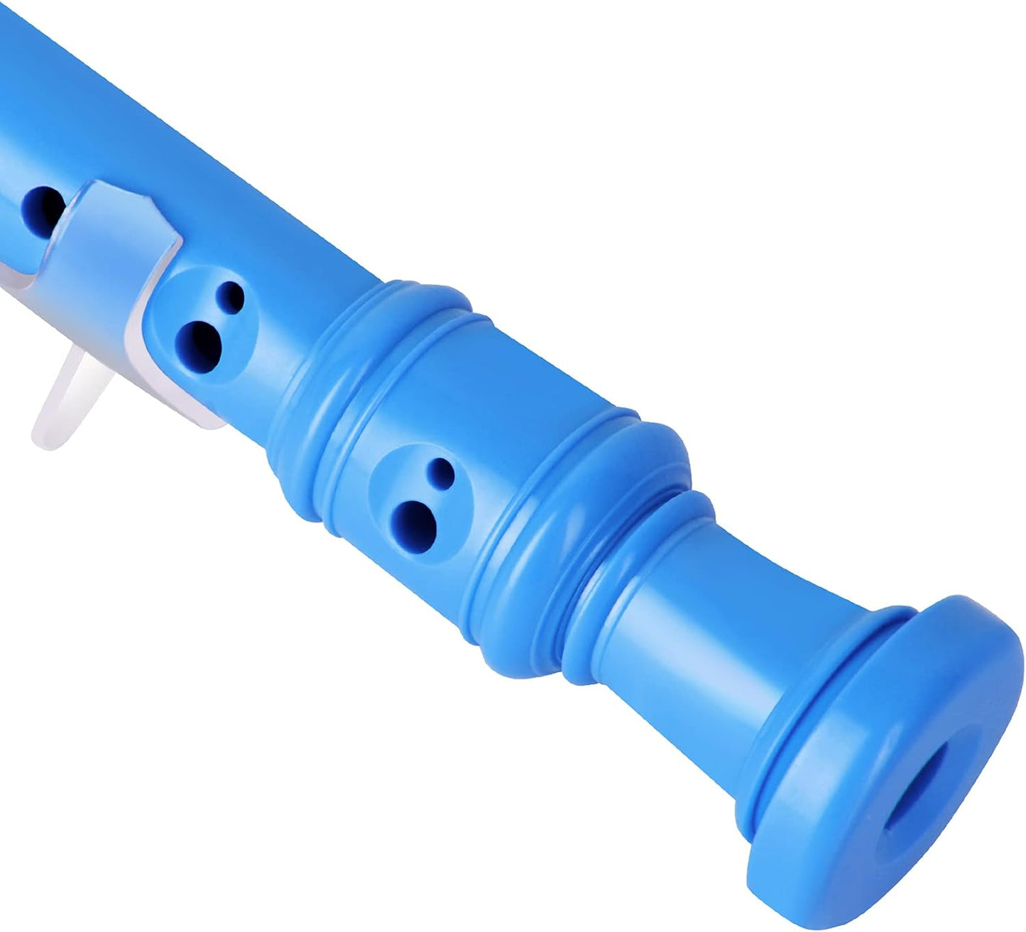 Eastrock Recorder Instrument German Style Soprano Recorder Blue 3 Pieces for Beginners with Cleaning Rod, Fingering Chart, Packing Bag, Thumb Rest