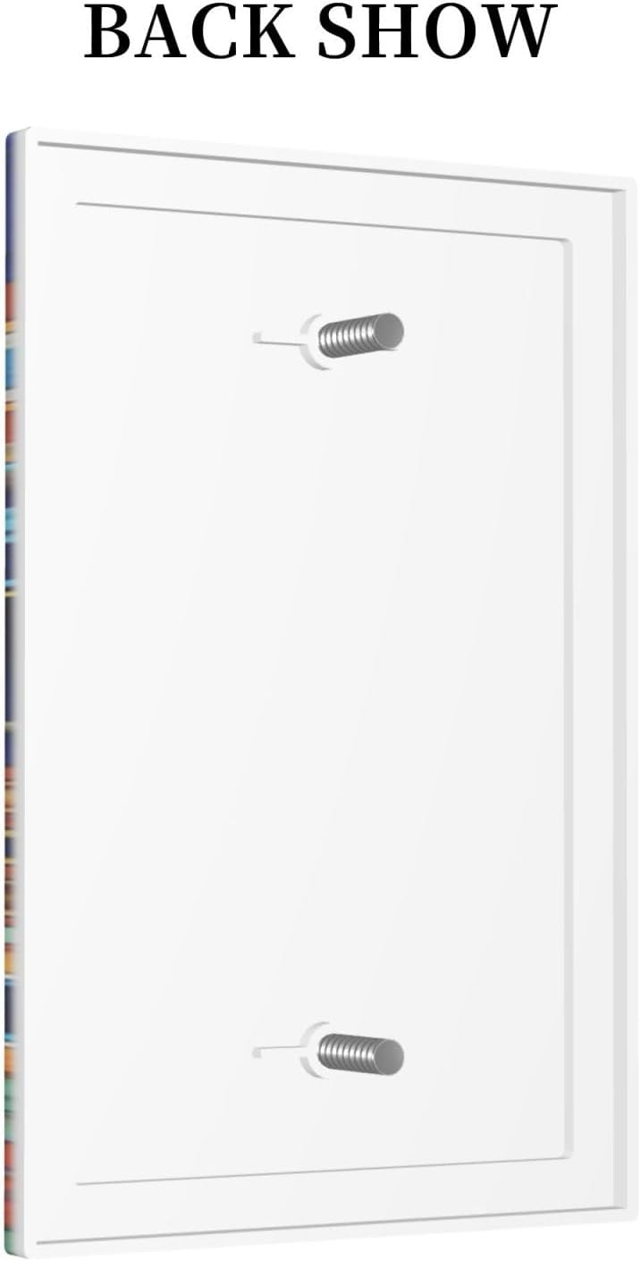 Talavera Mexican Tiles Traditional Color Decoration Print Light Switch Cover Plate 1 Gang No Device Blank Electrical Wall Plates Faceplate Decorative Switch Plate for Kitchen Bathroom Decor