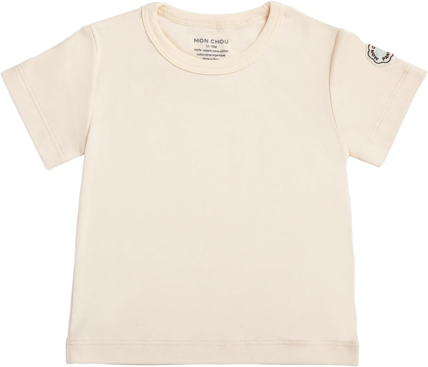 Mon Chou Premium Short Sleeve Shirt - Ultra Soft, 100% Pima Cotton Crew Neck Baby T Shirts - Organic Cotton Baby Clothes