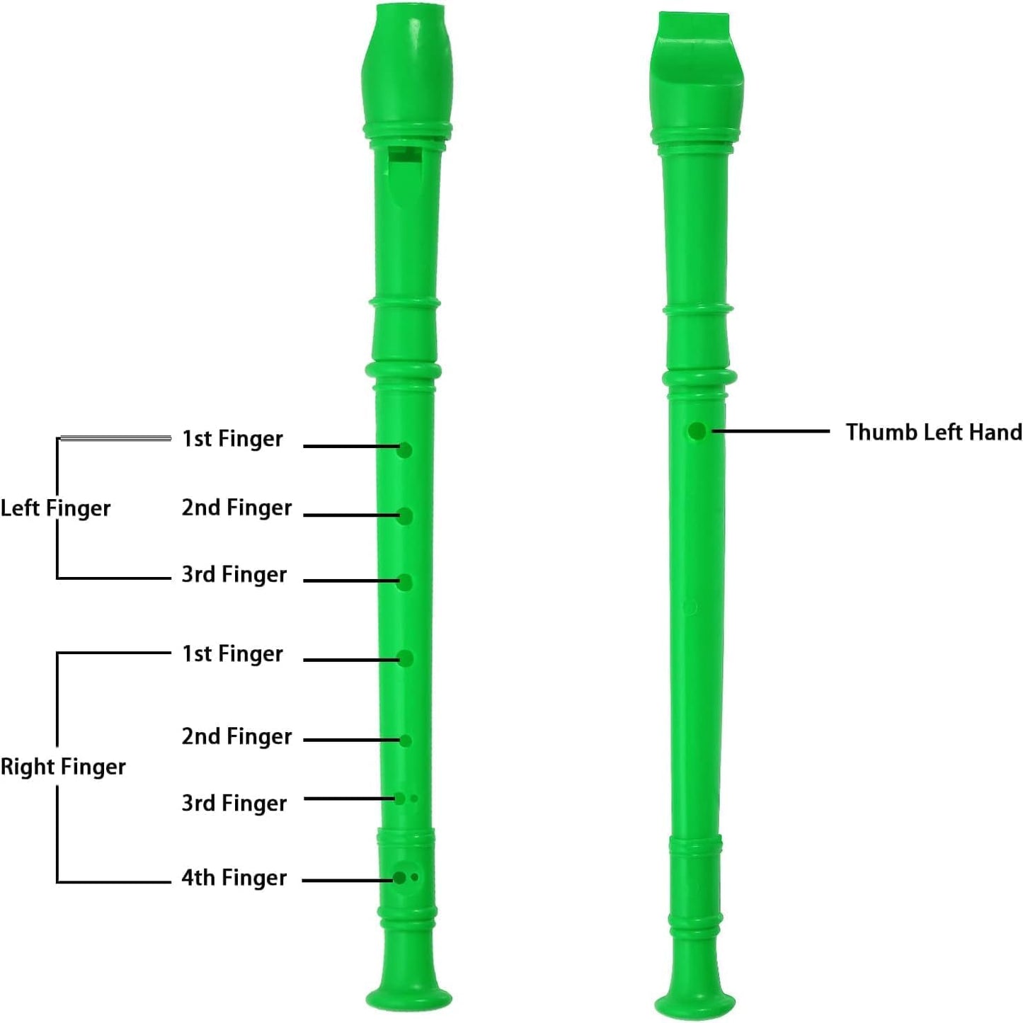 12 Pack 8 Hole Soprano Recorders Descant Flute With Cleaning Rod German Style for Beginner Graduation or Back to School Gift (multi color 1)