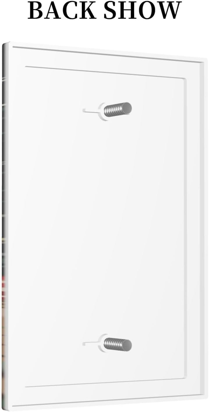 Moon Star Red Mushroom Forest Butterfly Green Plant Light Switch Cover Plate 1 Gang No Device Blank Electrical Wall Plates Faceplate Decorative Switch Plate for Kids Room Home Decor