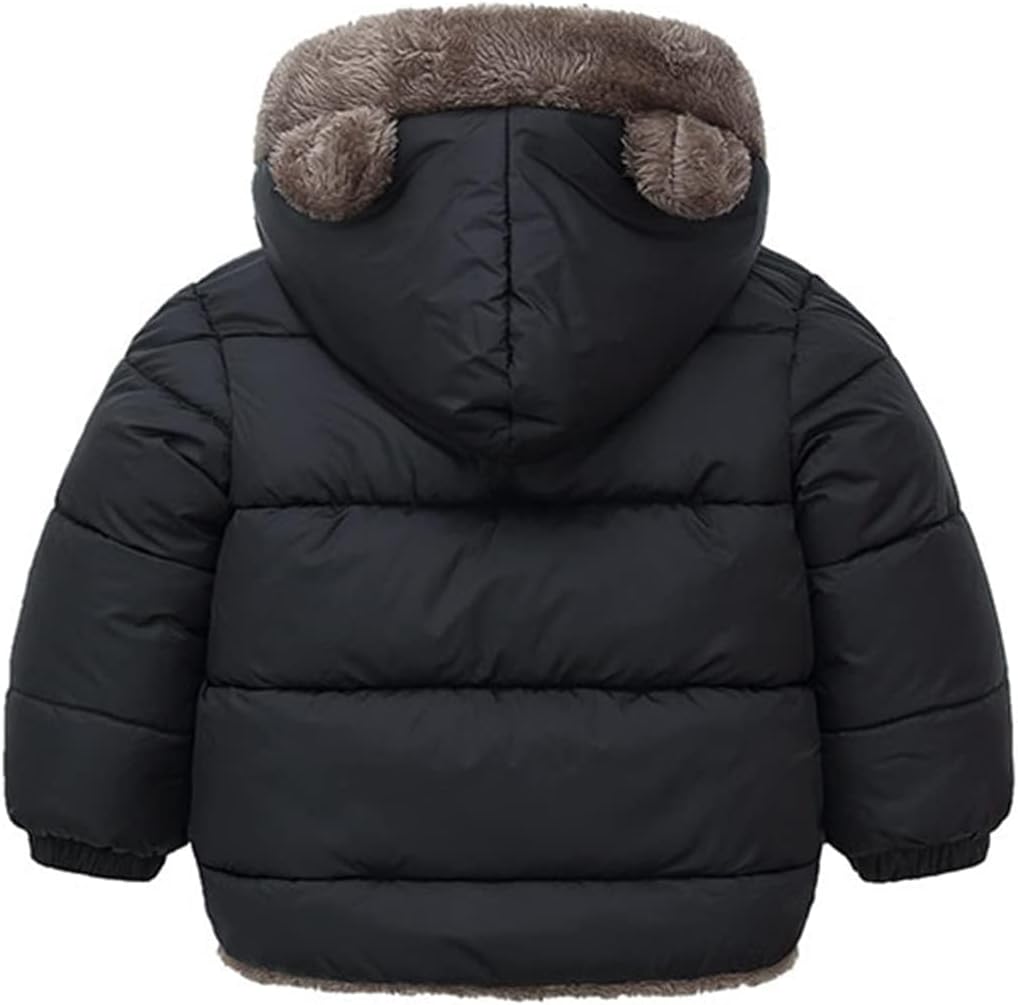 Fairy Baby Infant Baby Winter Coat Cute Teddy Bear Hooded Jacket Warm Fleece Outerwear Windproof Toddler Boys Girl 6M-4T