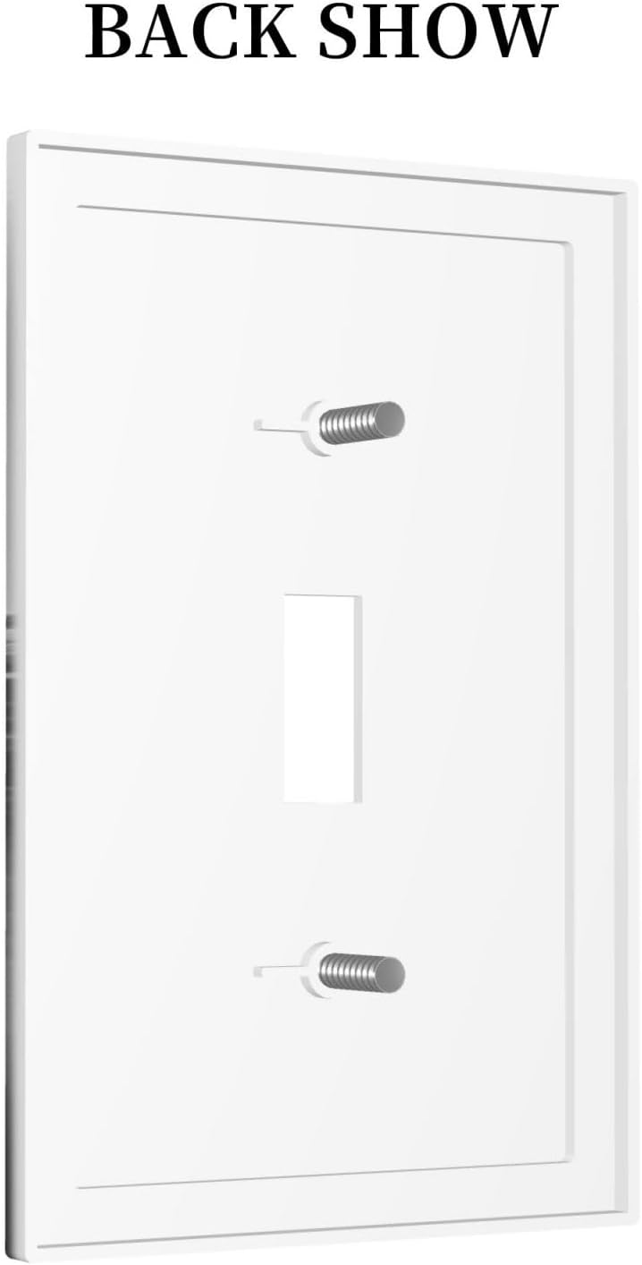 Foggy Forest Natural Scenery Retro Tree Pine Decorative Light Switch Cover 1 Gang Single Toggle Device Electrical Faceplate Switchplates Decorator Outlet Wall Plate for Bed Room Living Room Decor