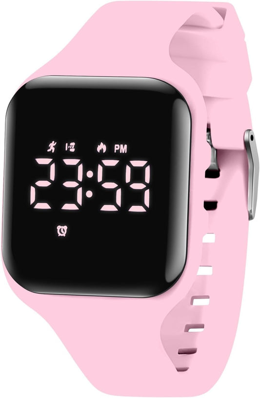 Kids Watches for Girls Boys Digital Sport Watch with Step Counter Pedometer Vibration Alarm Clock, No App Waterproof Fitness Tracker Kids Watch Boys Girls Teens Students Ages 5-16
