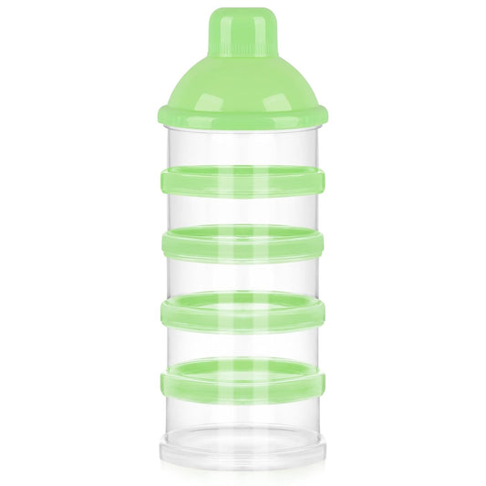 Accmor Formula Dispenser On The Go, 5 Compartments Stackable Formula Container for Travel, Baby Milk Powder Kids Snack Container, BPA Free