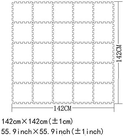 YIMINYUER® 25 Tiles (30cm×30cm×1cm Each Tile) Baby Soft Puzzle Play Mats, Kids Thick EVA Foam Floor, Toddlers & Children's Soft Interlocking Mat