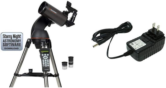 Celestron NexStar 90SLT Mak Computerized Telescope (Black) with 18778 AC Adapter (Black)