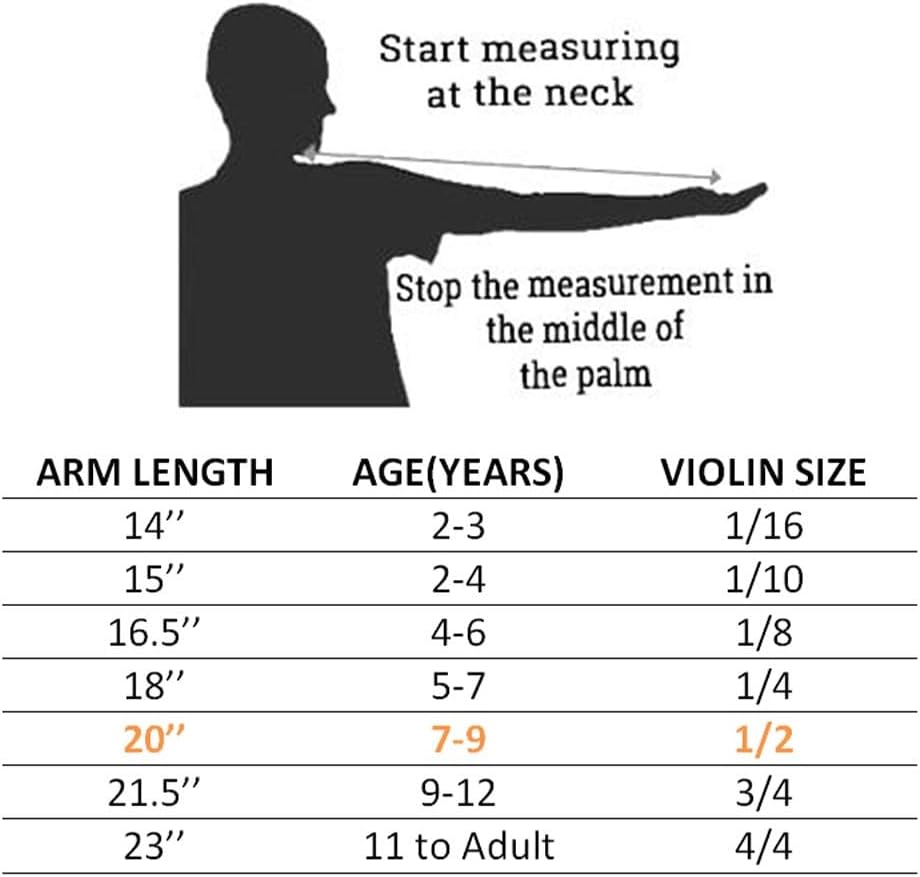 Paititi 1/2 Size Artist-100 Student Violin Starter Kit with Brazilwood Bow Lightweight Case, Shoulder Rest, Extra Strings and Rosin