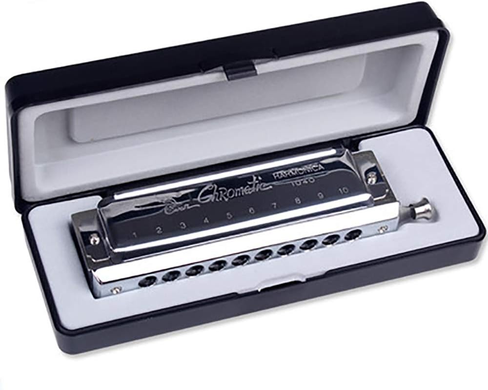 Swan SW1040 10 Hole 40 Tone C Key Chromatic Harmonica Adult Students Beginners Entry Professional Playing Variable Tone Instrument