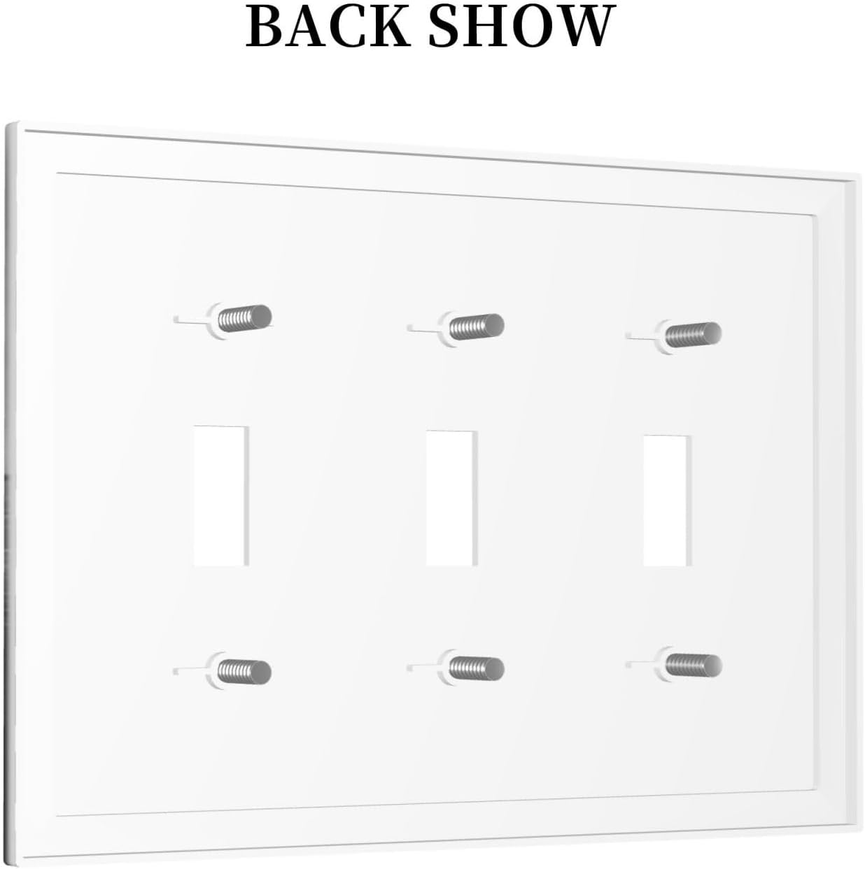 Foggy Forest Natural Scenery Retro Tree Pine Decorative Switch Plates 3 Gang Wall Plate Triple Toggle Light Switch Cover Faceplate Electrical Wall Panels for Bed Room Living Room Decor