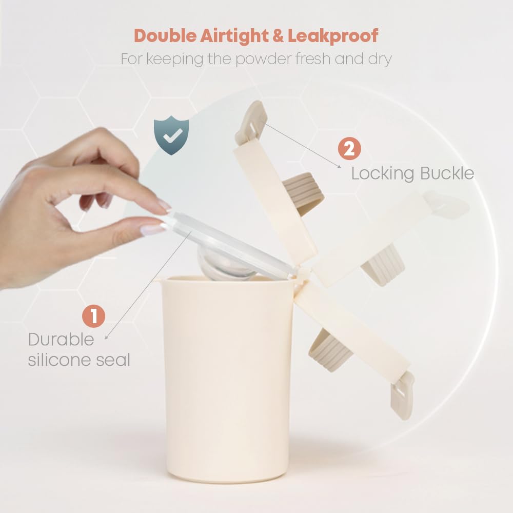 MomnLittle Baby Formula Dispenser Container 8.8oz 6.1oz Portable Formula Dispenser Container with Scoop and Carry Handle for Travel Outdoor Activities for Baby Infant