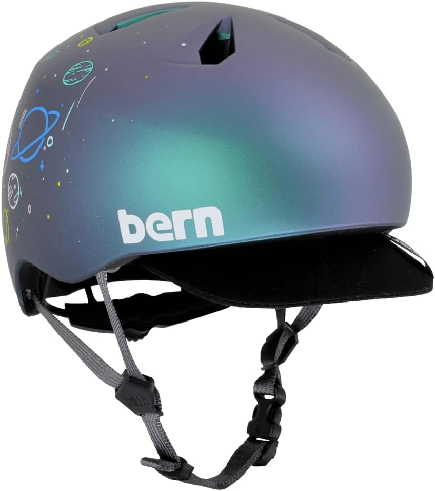 Bern Nino Bike Helmet for Kids, Ages 3-12, Flip Visor, Adjustable fit, Lightweight, CPSC Safety Certified