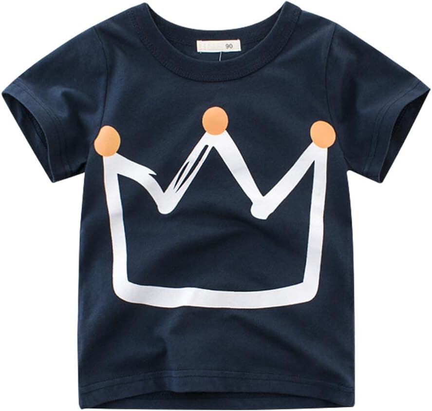 Boys' 4-Pack Excavator Short Sleeve Crewneck T-Shirts Top Tee Size 2-7 Years Toddler Boys' Value Pack Cotton T-Shirt