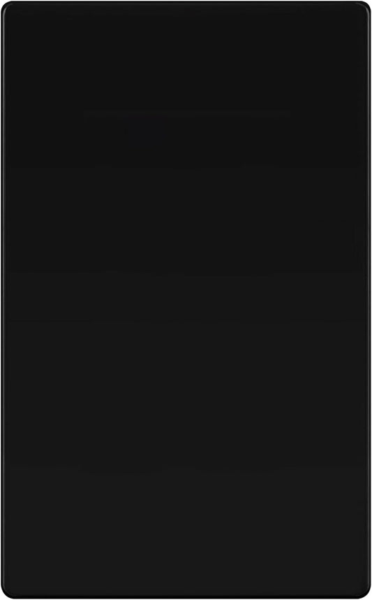 TG Mid-Size Screwless Blank Wall Plate, Child Safe Blank Device Outlet Cover, Medium Size 1-Gang 4.88" H x 3.11" L, Polycarbonate Thermoplastic, UL Listed, SP-MB1-BK, Black (1 Pack)