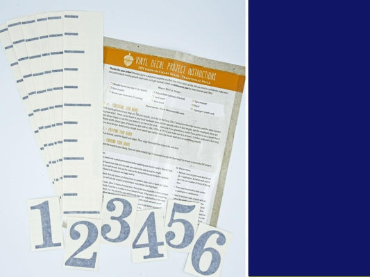 Little Acorns DIY Vinyl Growth Chart Ruler Decal Kit, Large #s - Navy
