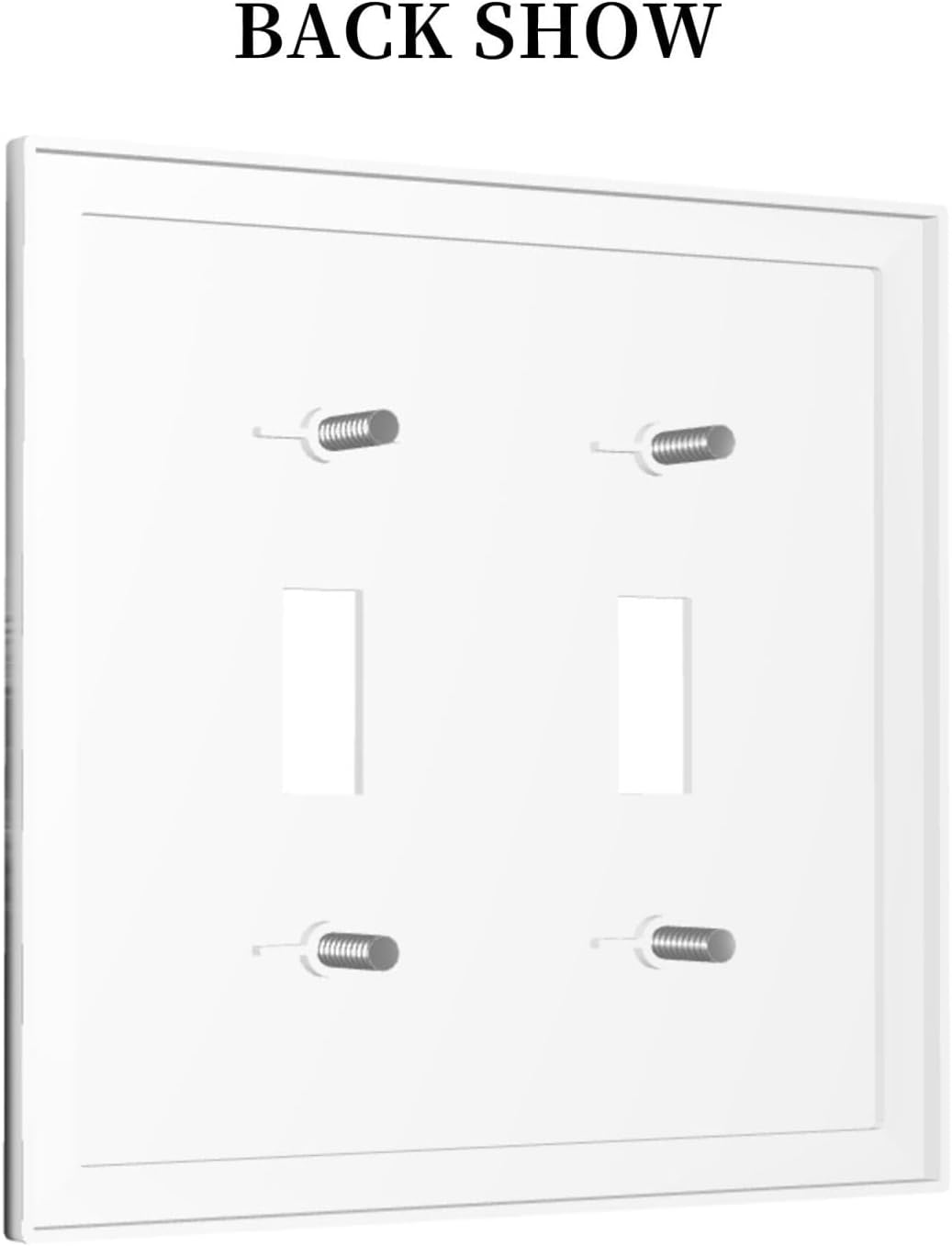 Foggy Forest Natural Scenery Retro Tree Pine Decorative Switch Plates 2 Gang Double Toggle Outlet Light Switch Cover Wall Plate Electrical Faceplate for Bed Room Living Room Decor