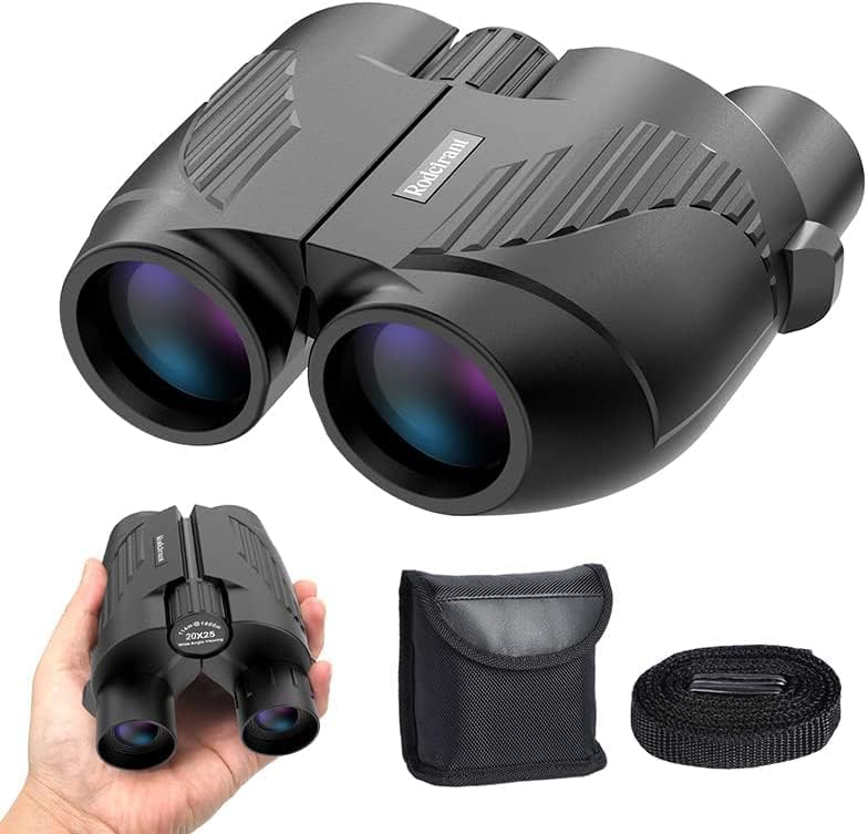 20x25 Binoculars for Adults and Kids, High Power Easy Focus Compact Binoculars with Low Light Vision for Bird Watching and Travel