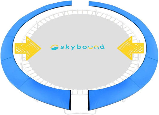 SkyBound Universal Replacement Trampoline Safety Pad - Spring Cover Fits 8ft 10ft 12ft 14ft 15ft Frames - Comfortable, Long Lasting, and Water-Resistant