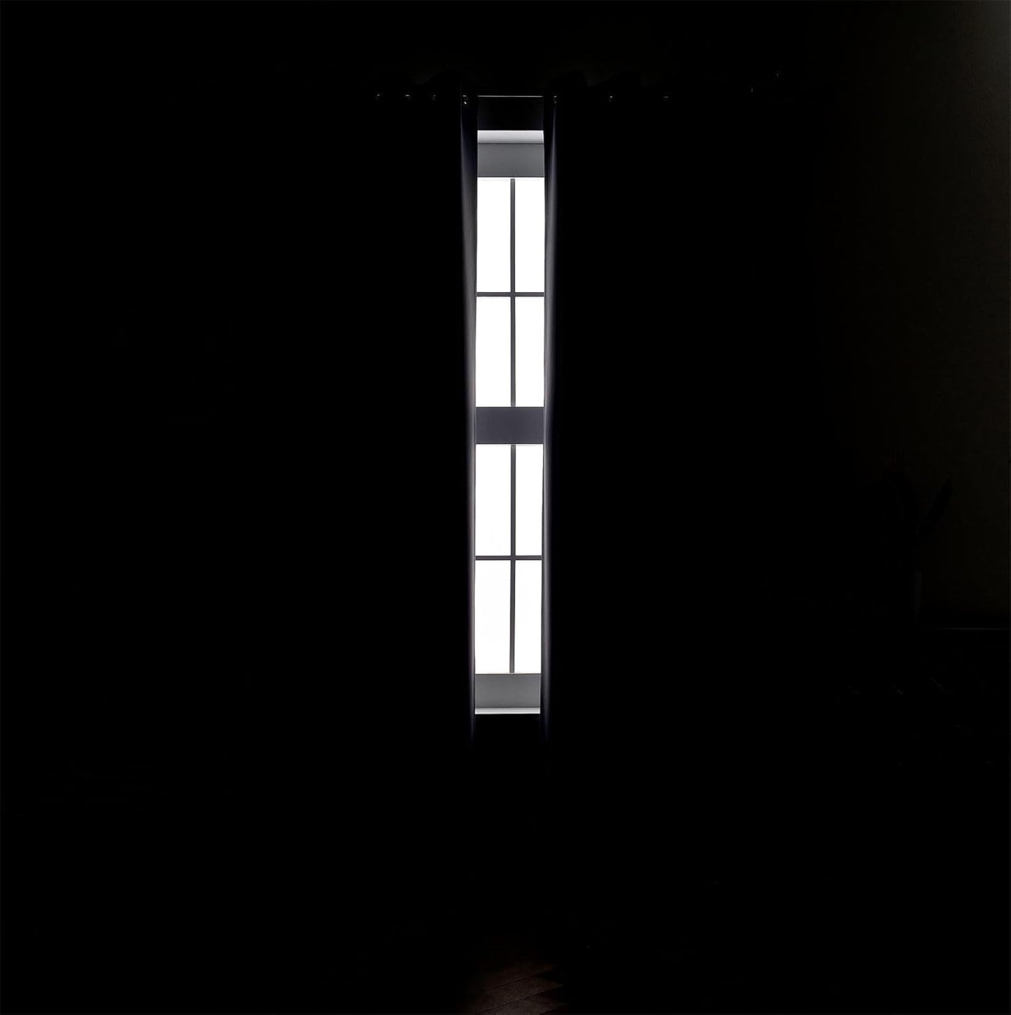 MIUCO Blackout Curtains Room Darkening Curtains Textured Grommet Window Curtains for Bedroom 2 Panels 52x63 Inch Long Silver