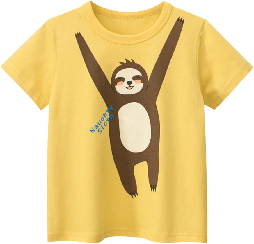 Boys' 4-Pack Excavator Short Sleeve Crewneck T-Shirts Top Tee Size 2-7 Years Toddler Boys' Value Pack Cotton T-Shirt