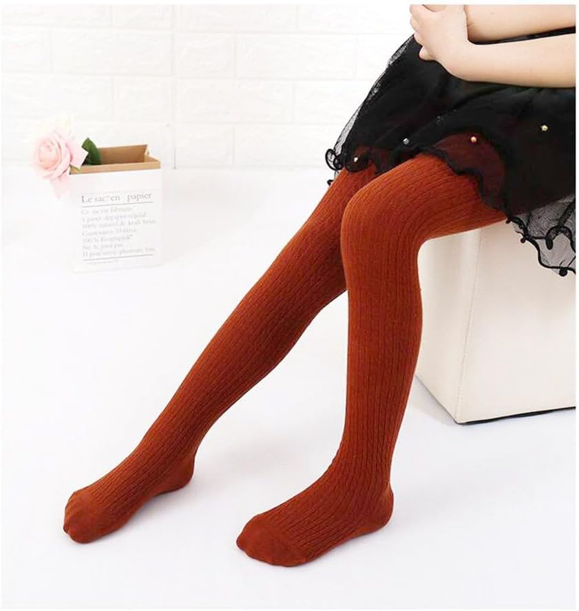 CHUNG Toddler Little Girls Cotton Tights Footed Thick Winter Cable Knit Legging Pantyhose Stocking