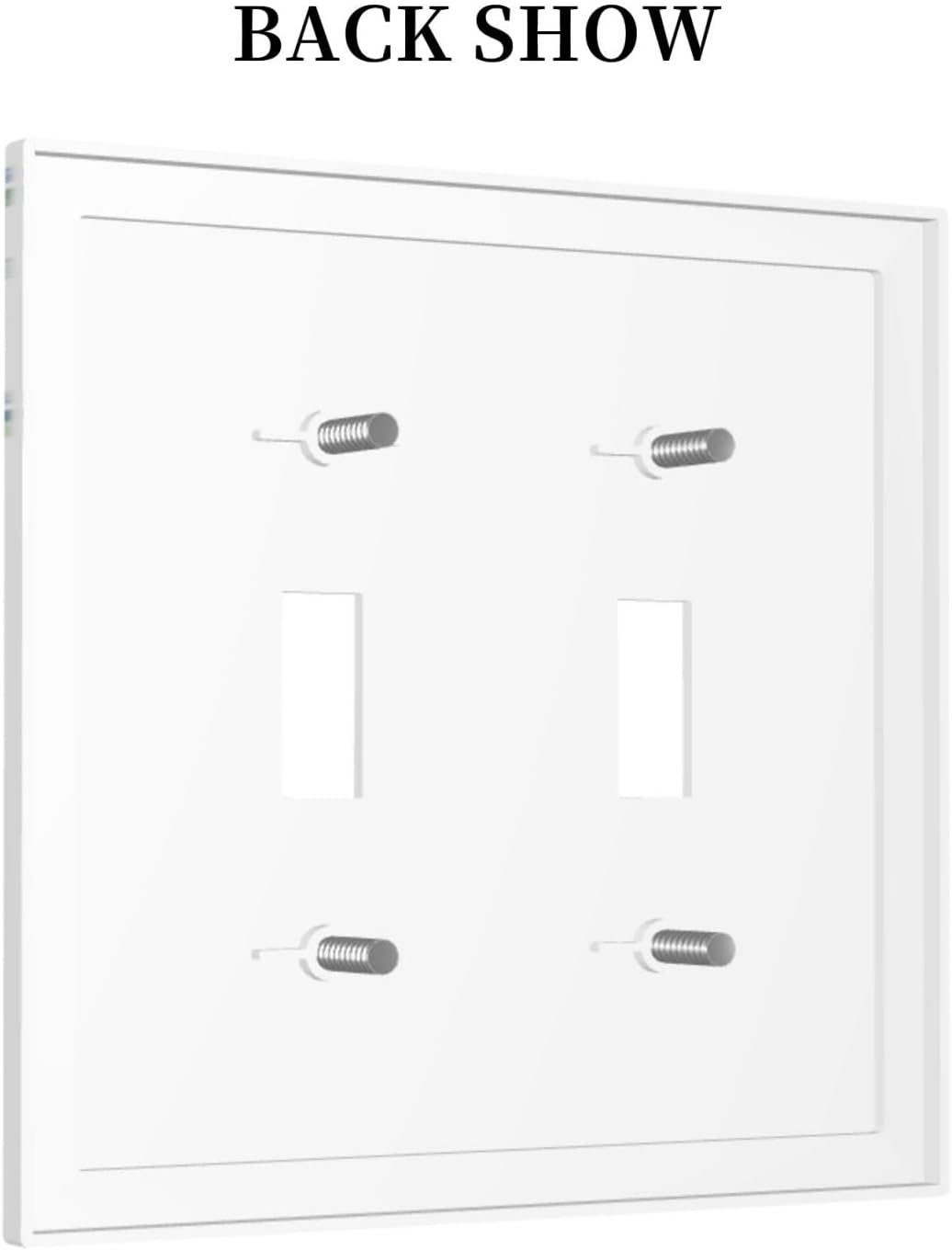 Eucalyptus Leaves Greenery Vine Flowers Simplicity Decorative Switch Plates 2 Gang Double Toggle Outlet Light Switch Cover Wall Plate Electrical Faceplate for Bed Room Living Room Decor