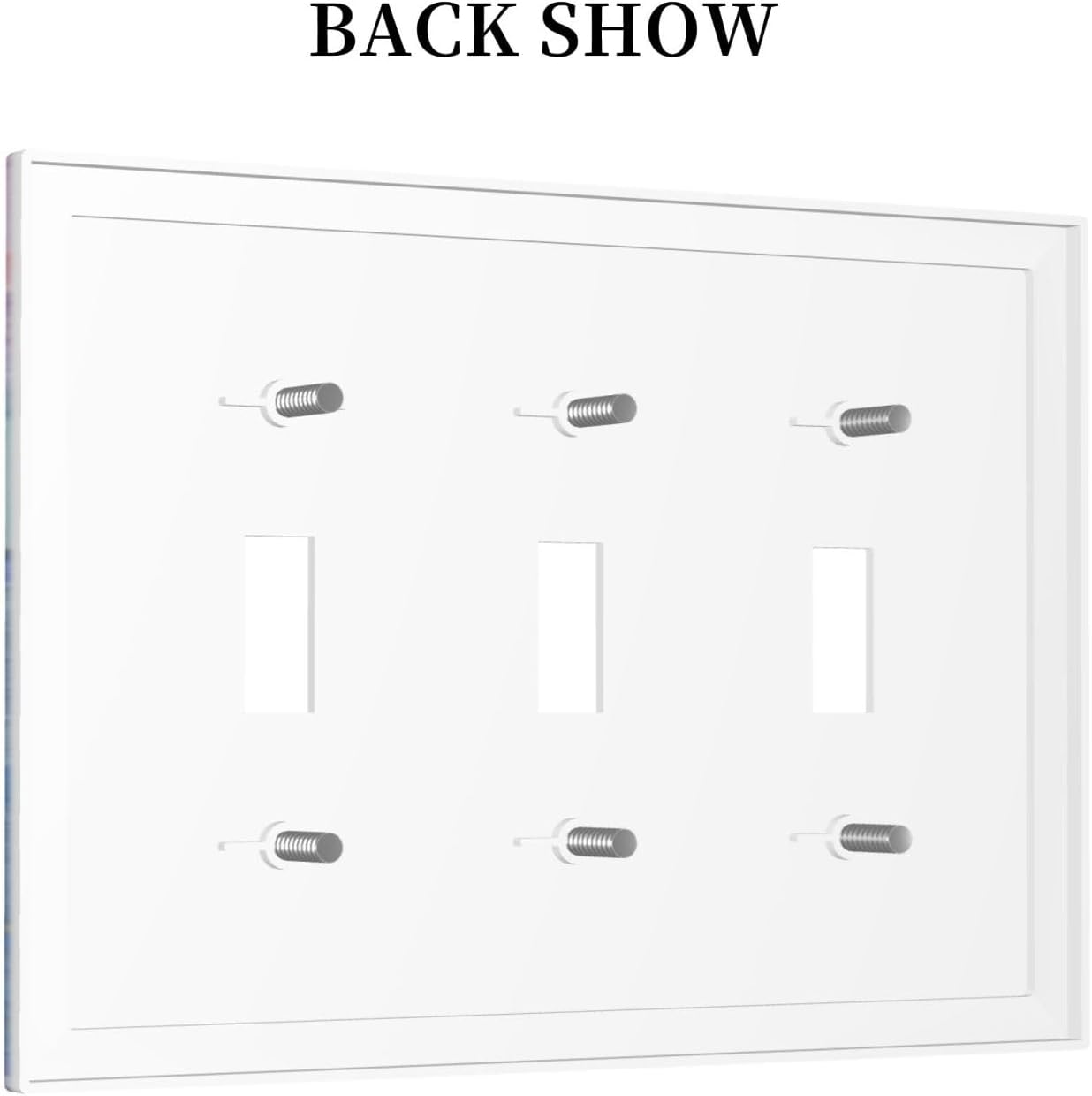 Turtle Coral Fish Watercolor Colorful Underwater World Decorative Switch Plates 3 Gang Wall Plate Triple Toggle Light Switch Cover Faceplate Electrical Wall Panels for Kids Room Home Decor