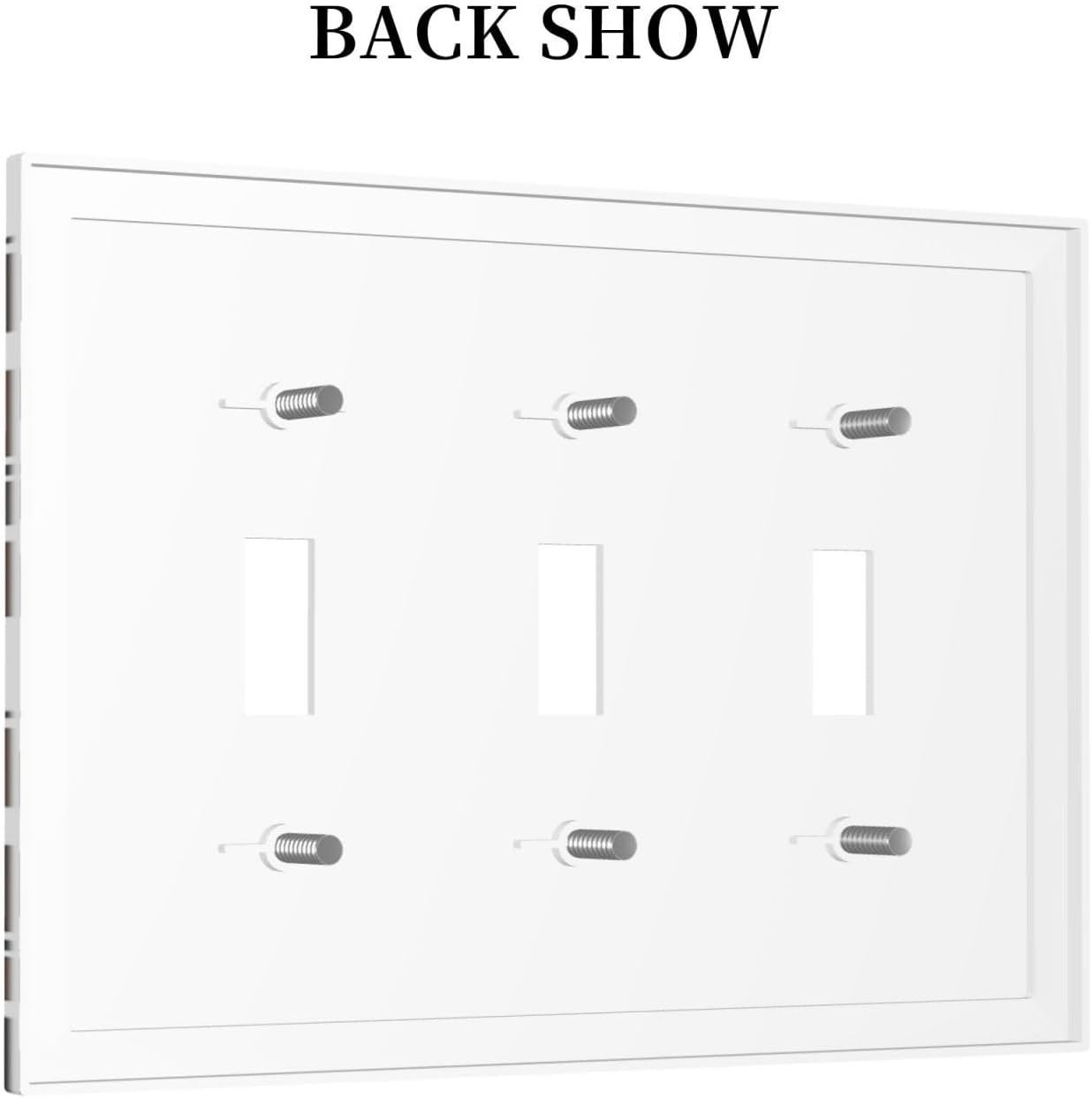 Decorative Switch Plates Rustic Cowhide Highland Cow Milk Cow 3 Gang Wall Plate Triple Toggle Light Switch Cover Faceplate Electrical Wall Panels For Farmhouse Home Decor