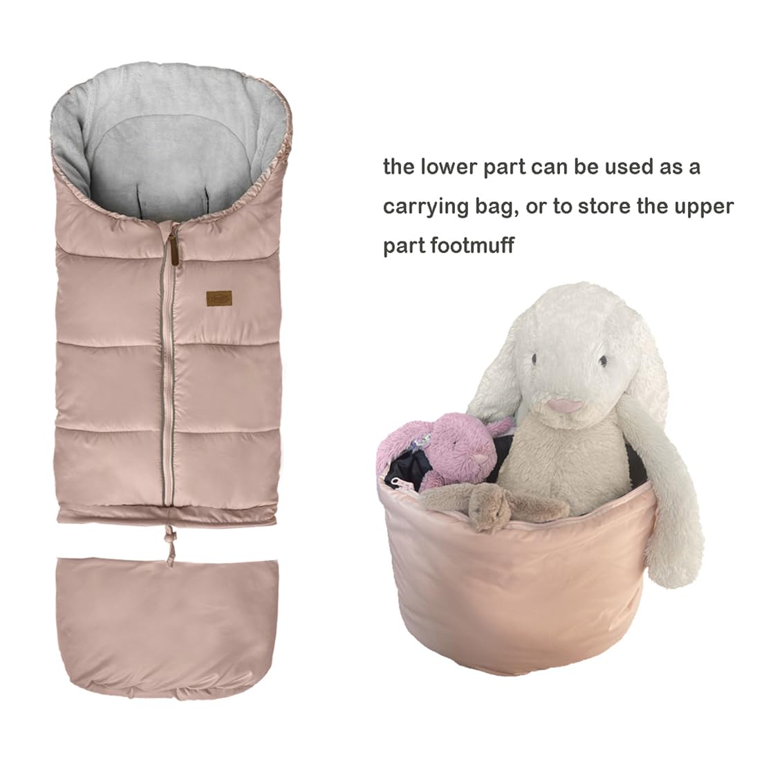 Length Ajustable Waterproof Stroller Winter Cover for All Stroller, XL,Good for Infant to Y5 pre-School Kids