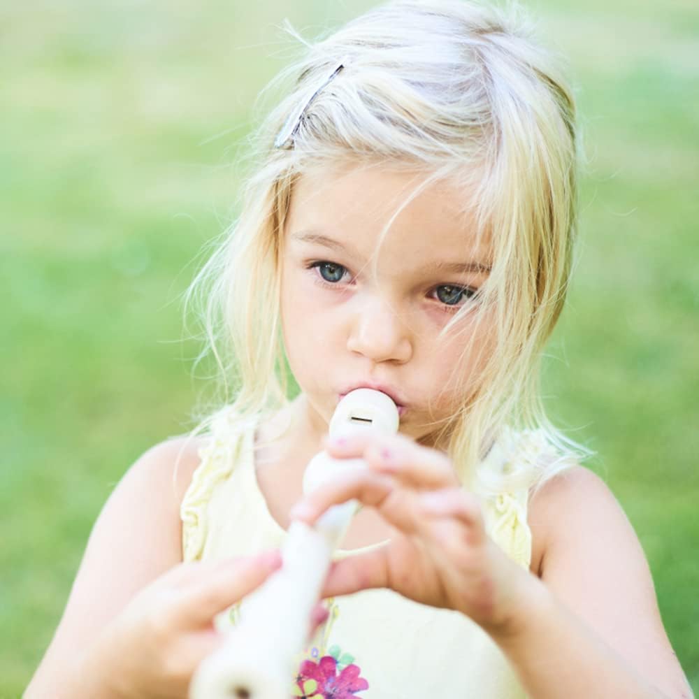 6 Pieces 8 Hole Descant Soprano Recorder for Kids, Plastic Music Recorder Instrument Kid Music Flute with Cleaning Rod