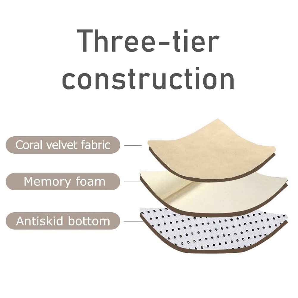 Loartee Coral Velvet Crawling Rug (6'8"x9'8", Brown) for Toddler Children Play Area Rugs Yoga Mat Exercise Pads Carpet