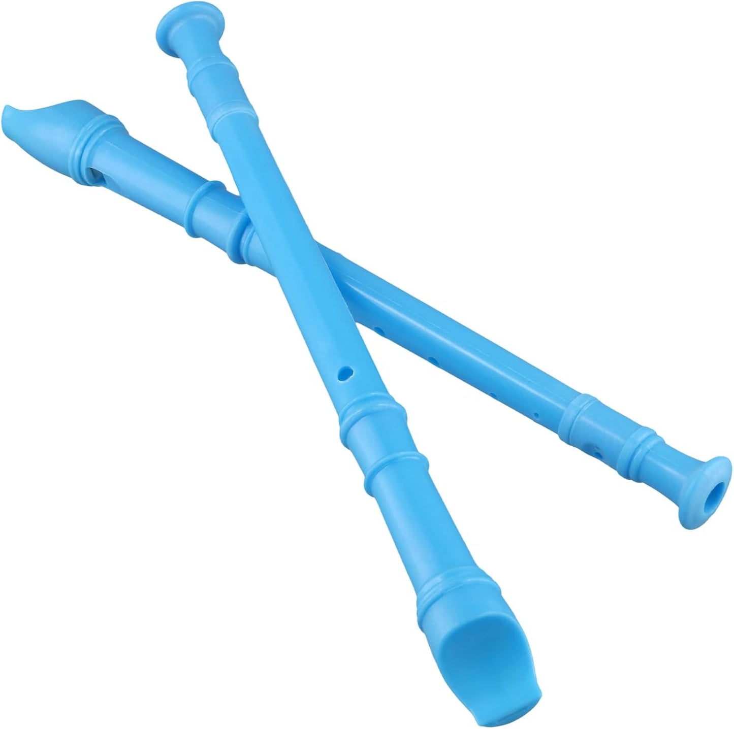 30 Pack 8 Hole Soprano Recorder Descent Flute, German Musical Recorders Instruments with Cleaning Rod, Blue Flutes for Beginners, Student Practice, School Concert