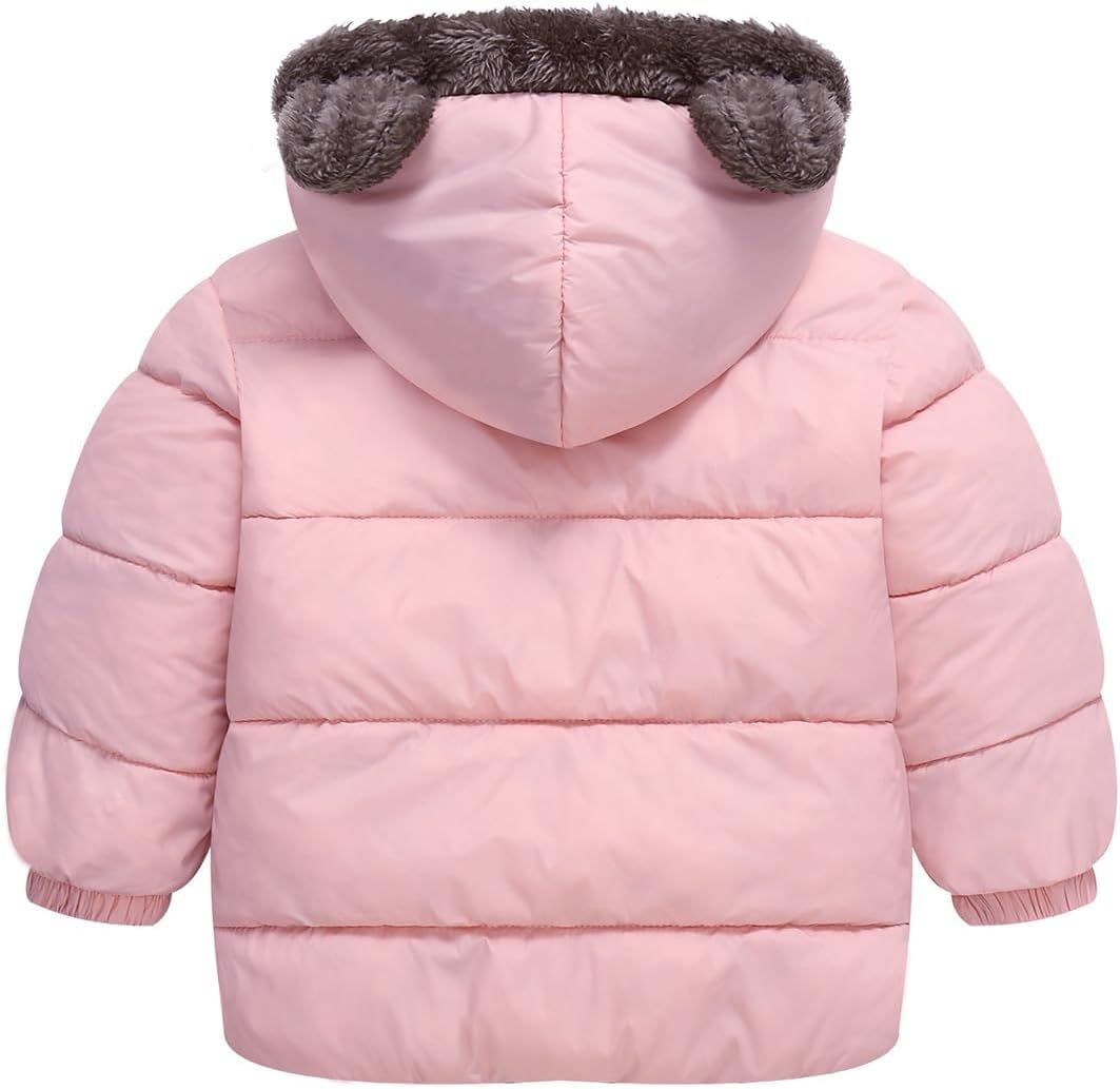 Fairy Baby Infant Baby Winter Coat Cute Teddy Bear Hooded Jacket Warm Fleece Outerwear Windproof Toddler Boys Girl 6M-4T